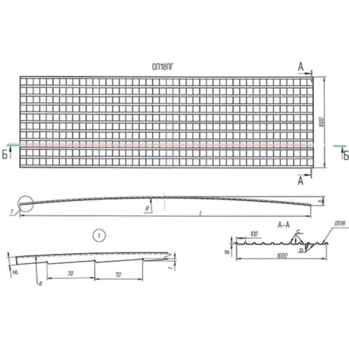 Профнастил C18ПГ 0.7 Оцинкованный